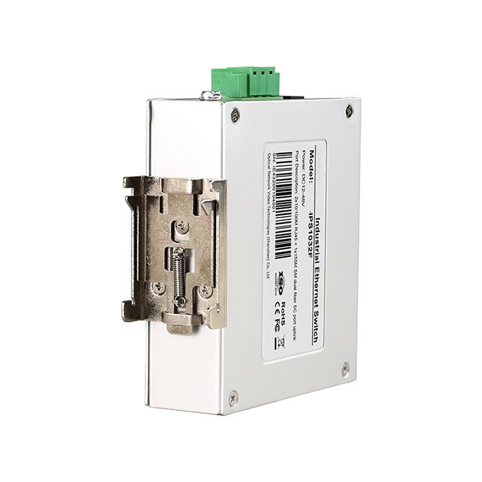 2Port PoE 10/100Base-T to 100Base-x, SC-Single-fiber(A) SM 20km Industrial switch